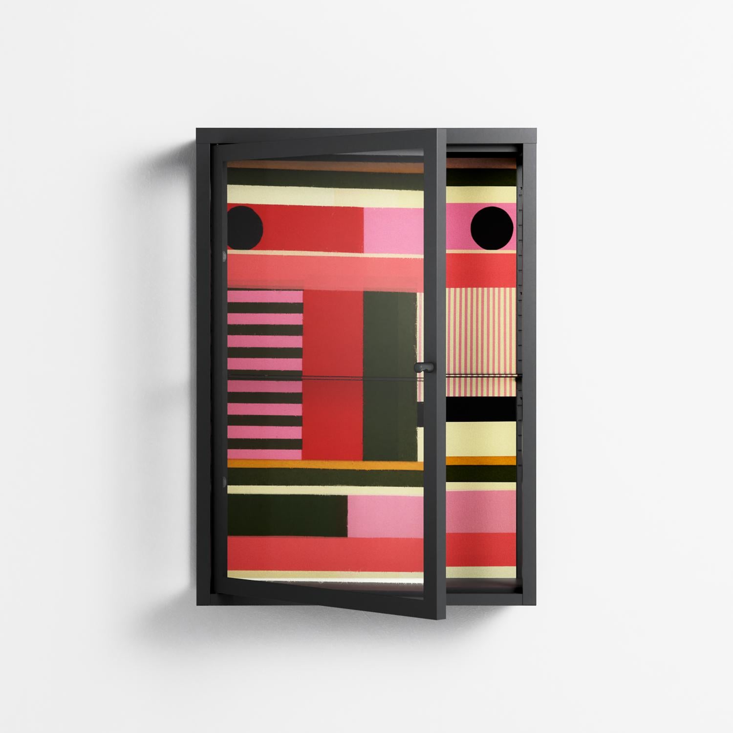 Harmonic - Wall Cabinet - Rikki Hewitt - Antracite - Clear glass