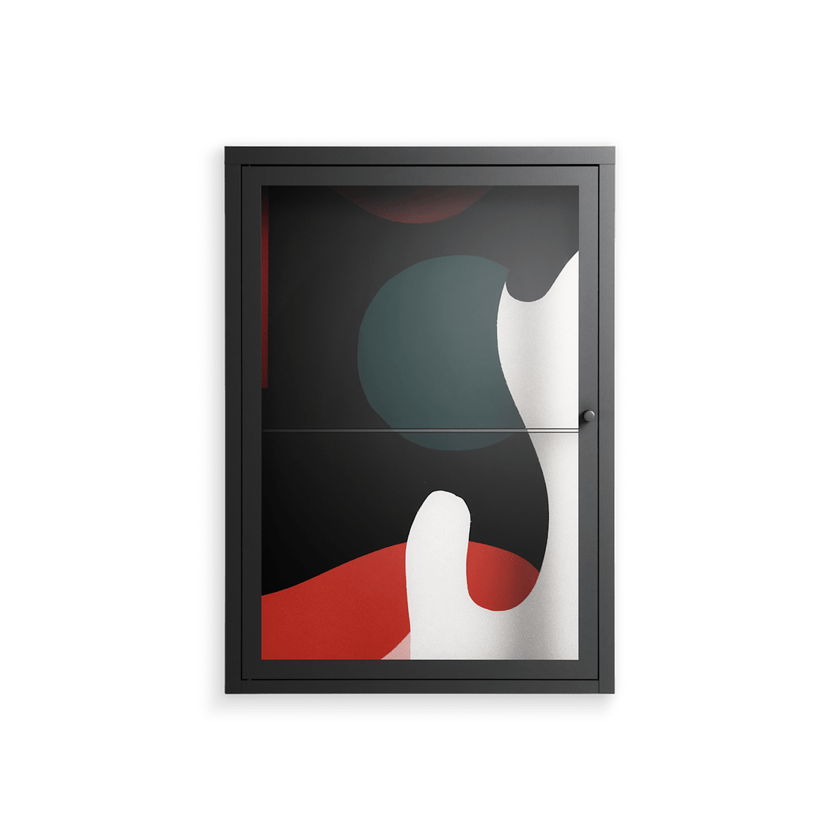 Plume - Wall Cabinet - Rikki Hewitt - Antracite - Clear glass