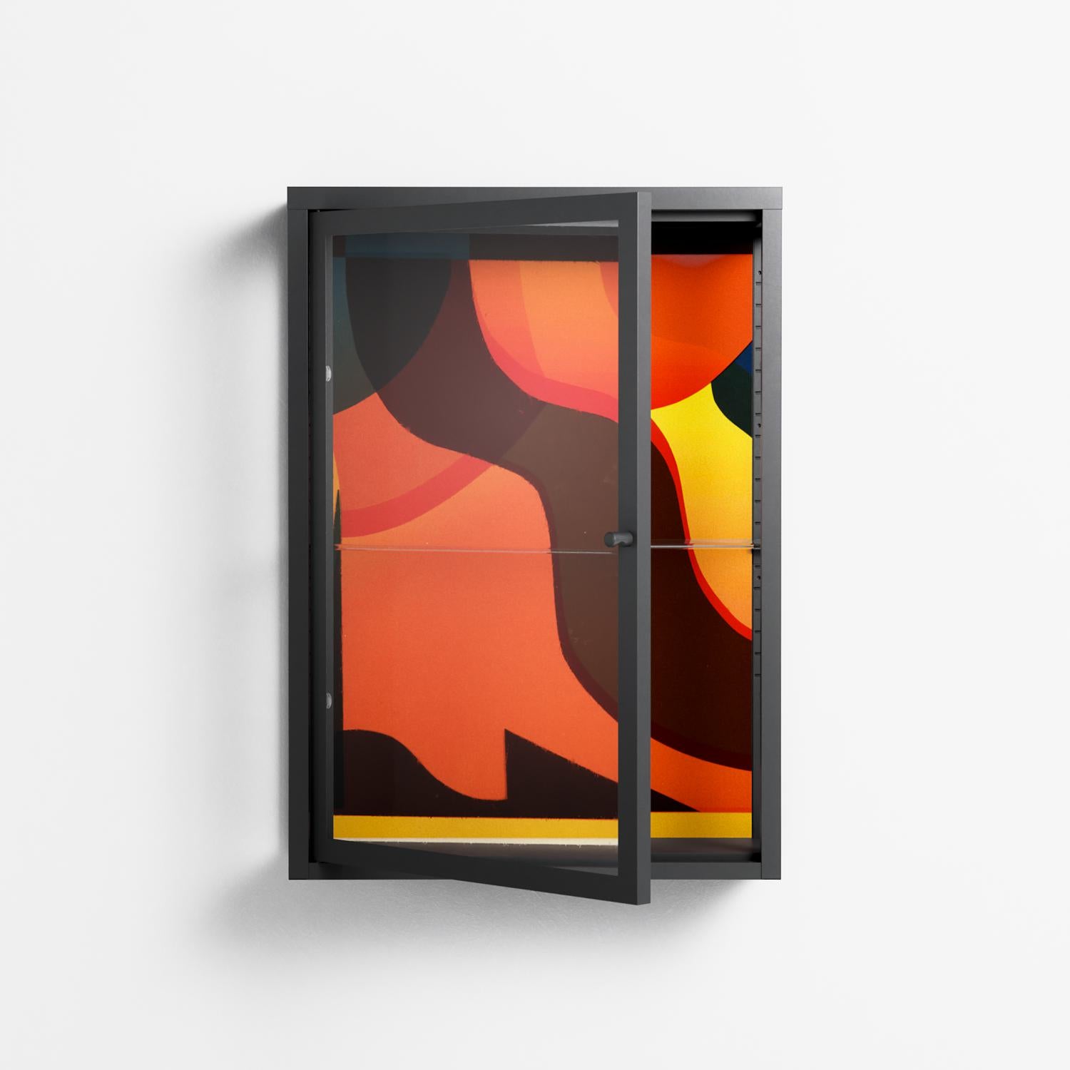 Swift - Wall Cabinet - Rikki Hewitt - Antracite - Clear glass