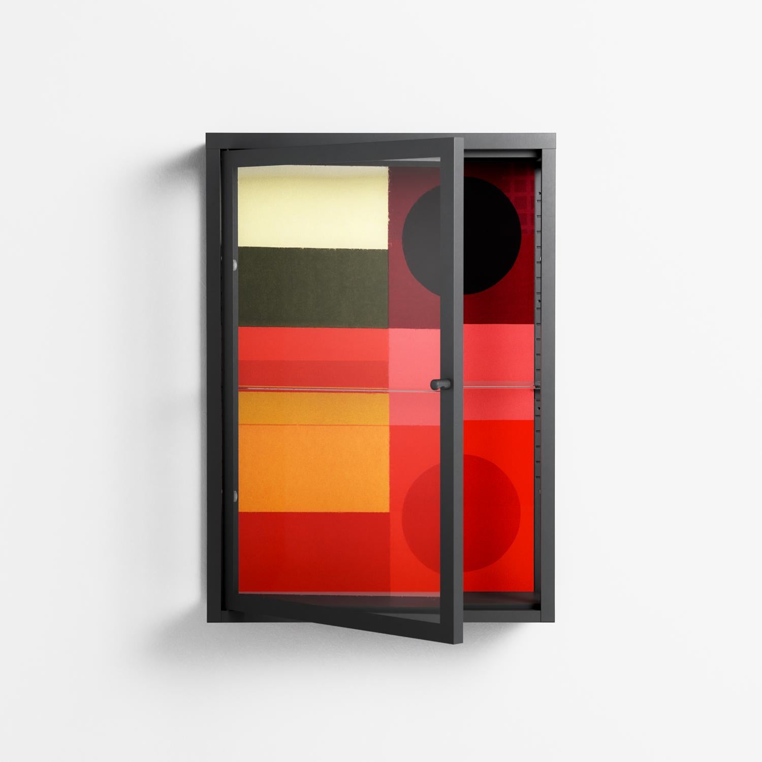 Turnstile - Wall Cabinet - Rikki Hewitt - Antracite - Clear glass