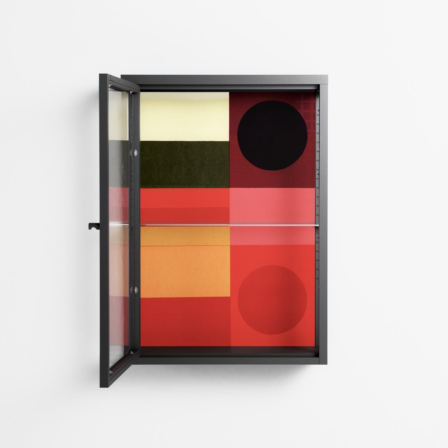 Turnstile - Wall Cabinet - Rikki Hewitt - Antracite - Clear glass