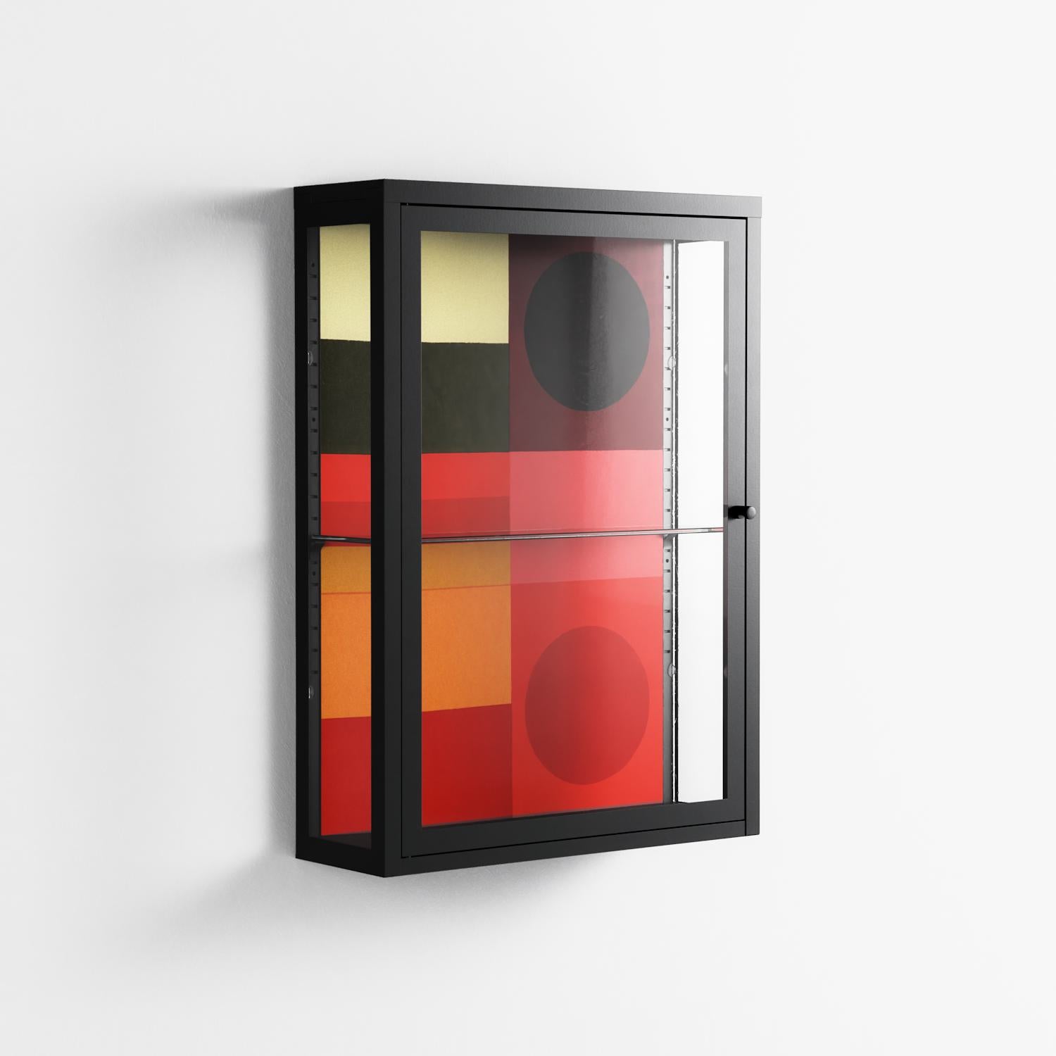 Turnstile - Wall Cabinet - Rikki Hewitt - Antracite - Clear glass