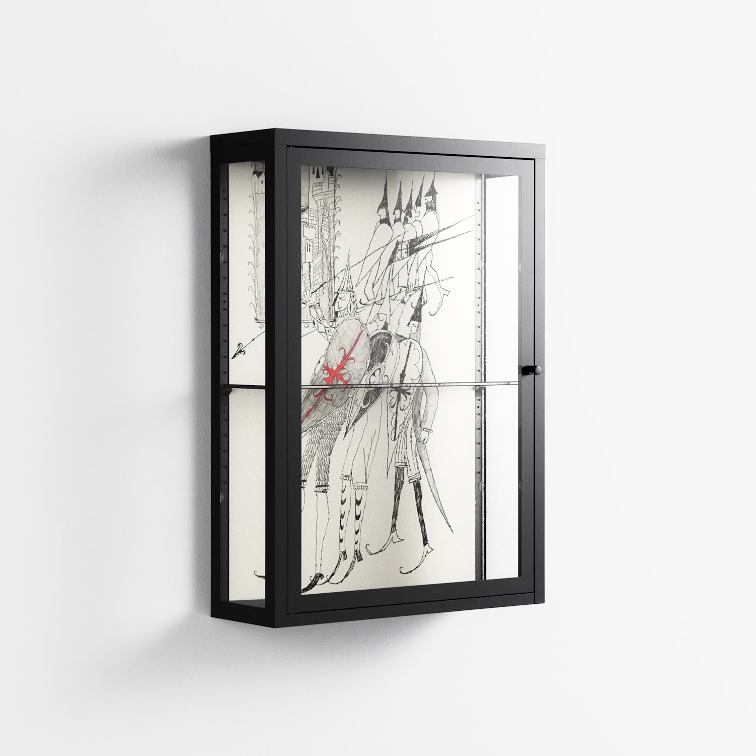 Bayeux - Wall Cabinet - Naia Escribano - Antracite - Clear glass