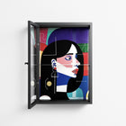 Chained To Perception - Wall Cabinet - Mathilda Kienast - Antracite - Clear glass