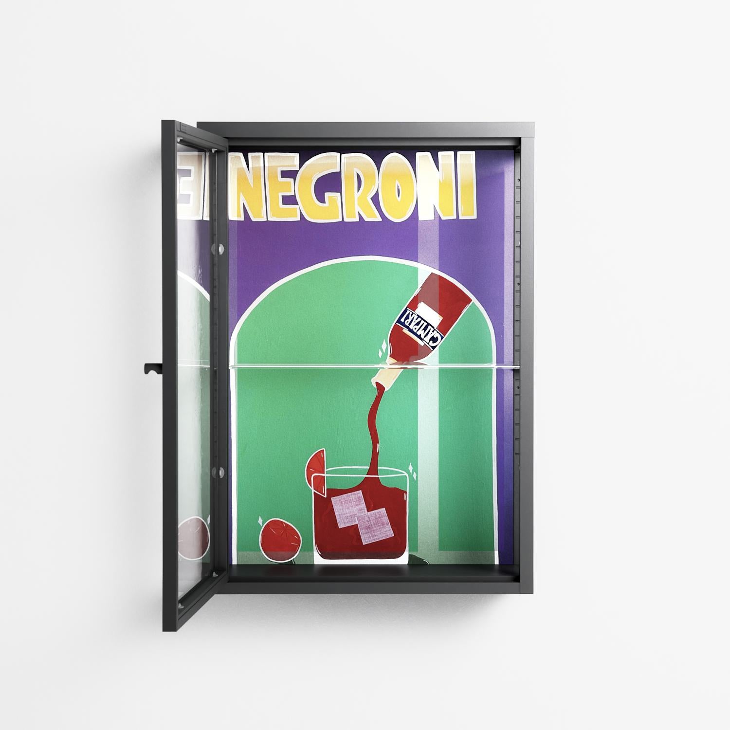 Negroni - Wall Cabinet - Mathilda Kienast - Antracite - Clear glass