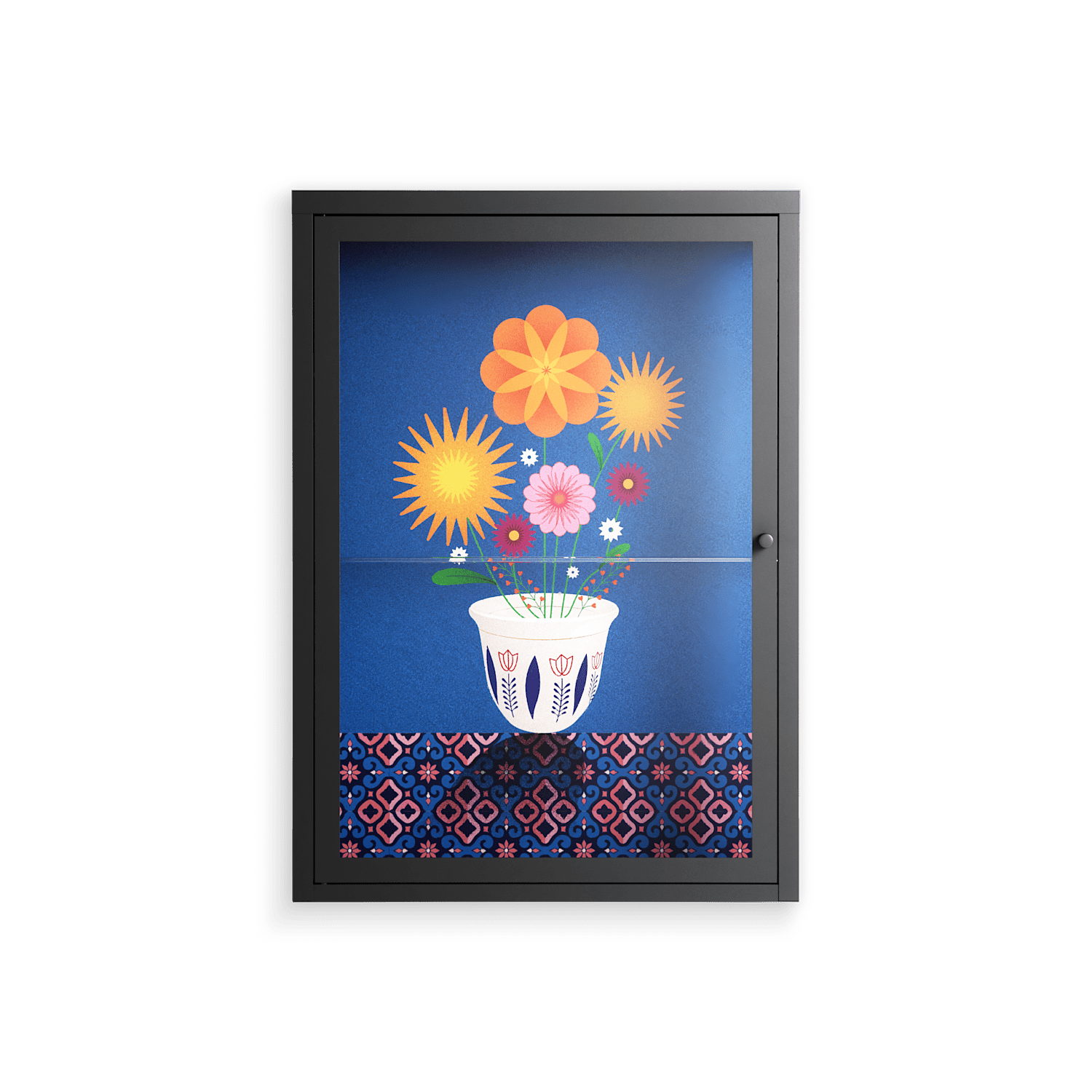 Flower Cup - Wall Cabinet - Mo Kalache - Antracite - Clear glass