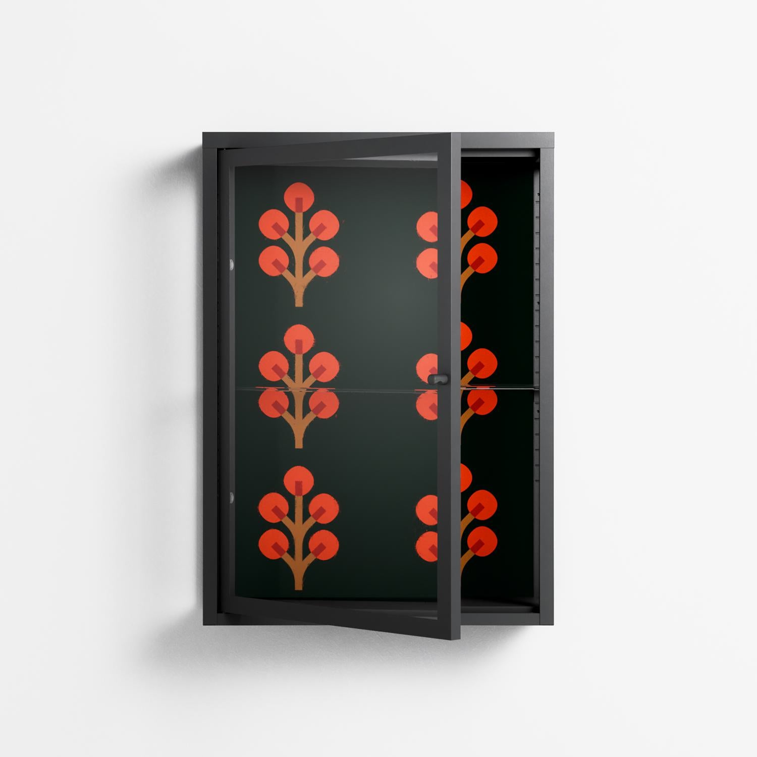 Berry Branch - Wall Cabinet - Ethan Fender - Antracite - Clear glass