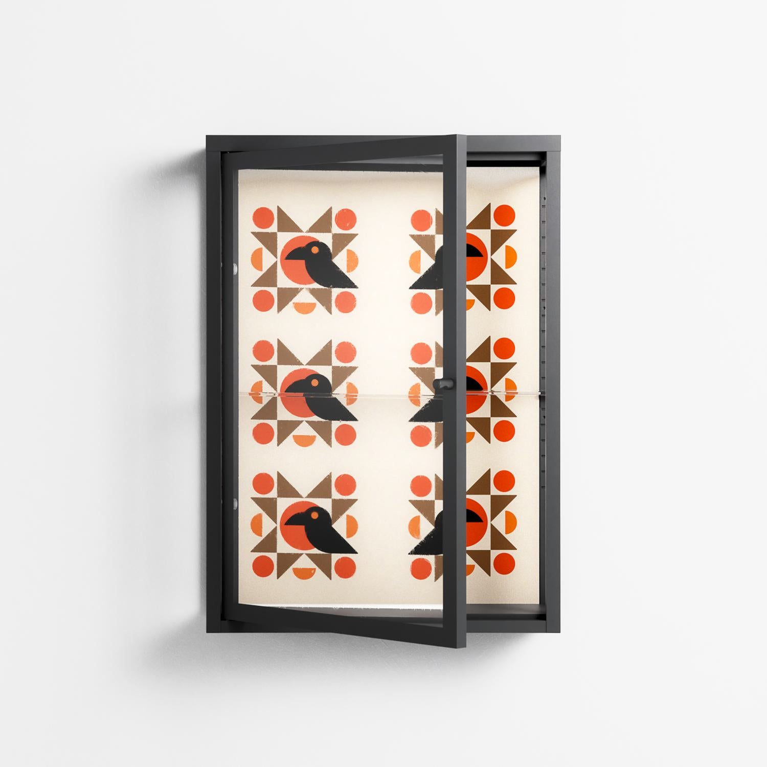 Crow Del Sol - Wall Cabinet - Ethan Fender - Antracite - Clear glass