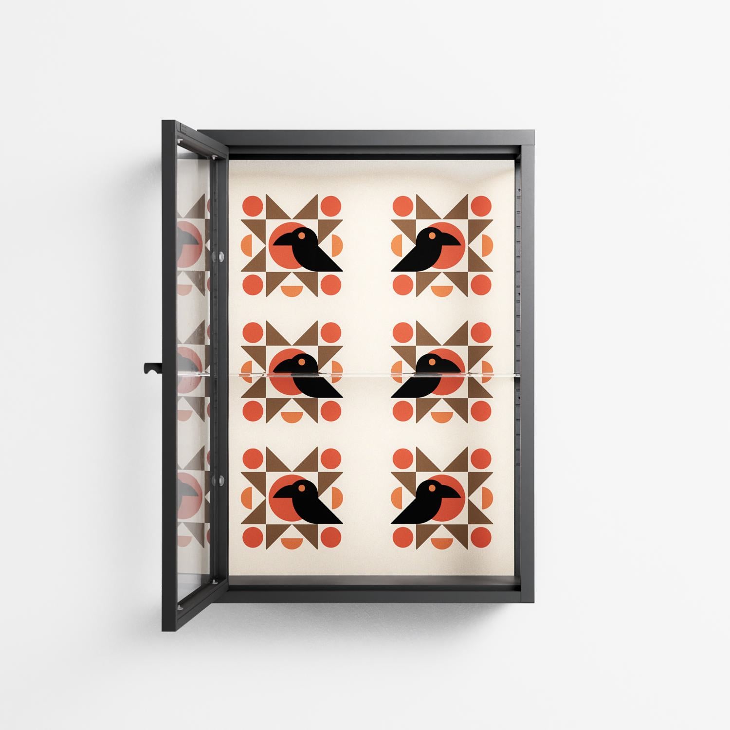 Crow Del Sol - Wall Cabinet - Ethan Fender - Antracite - Clear glass