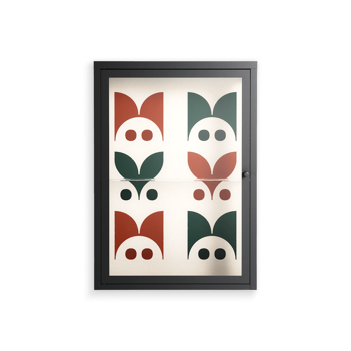 Curious Creatures - Wall Cabinet - Ethan Fender - Antracite - Clear glass