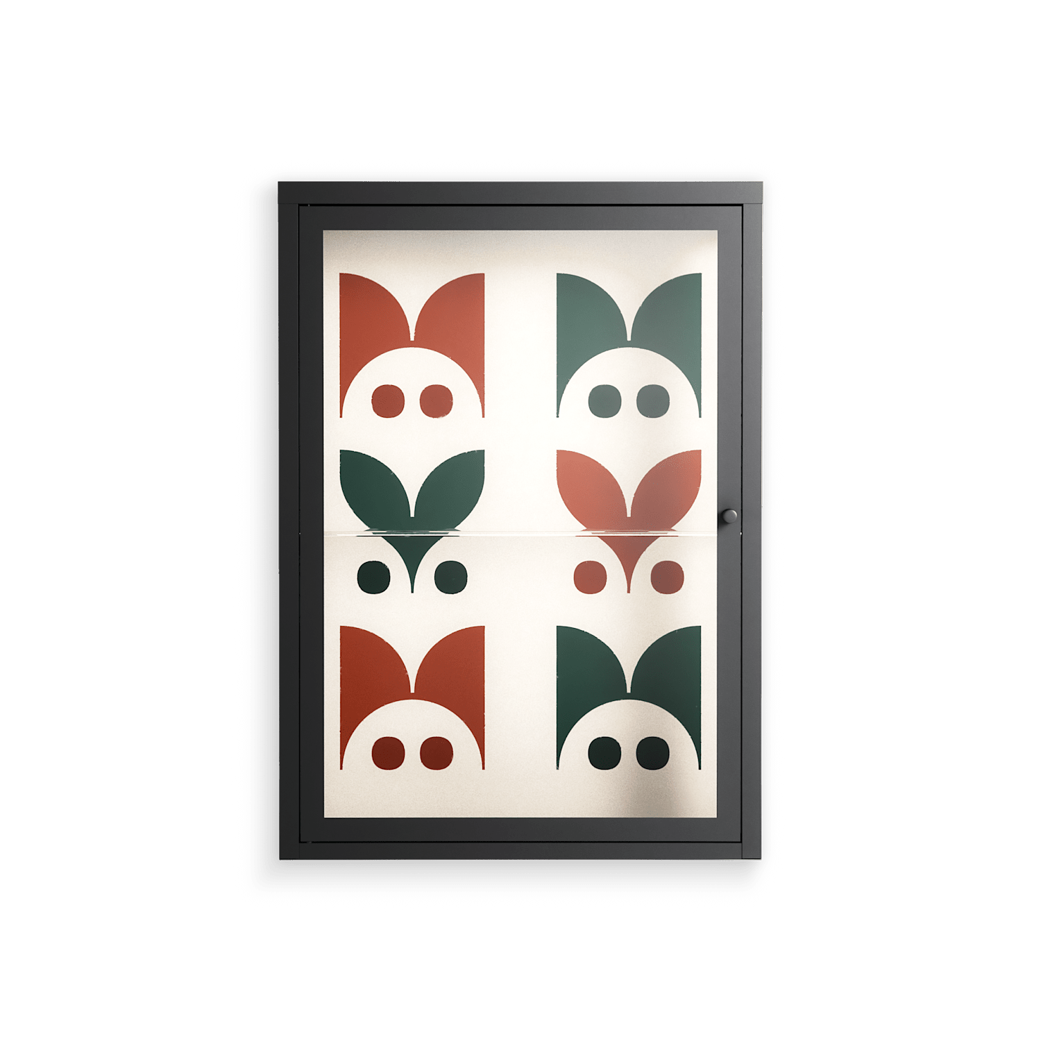Curious Creatures - Wall Cabinet - Ethan Fender - Antracite - Clear glass