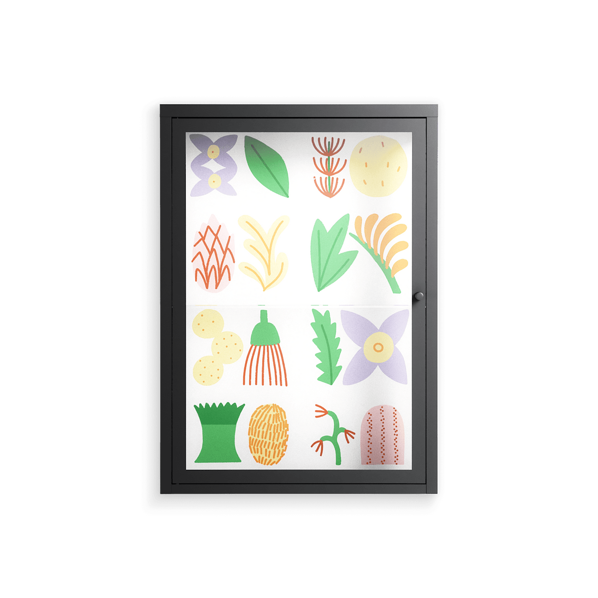 Shapes - Wall Cabinet - Lydia Greaves - Antracite - Clear glass