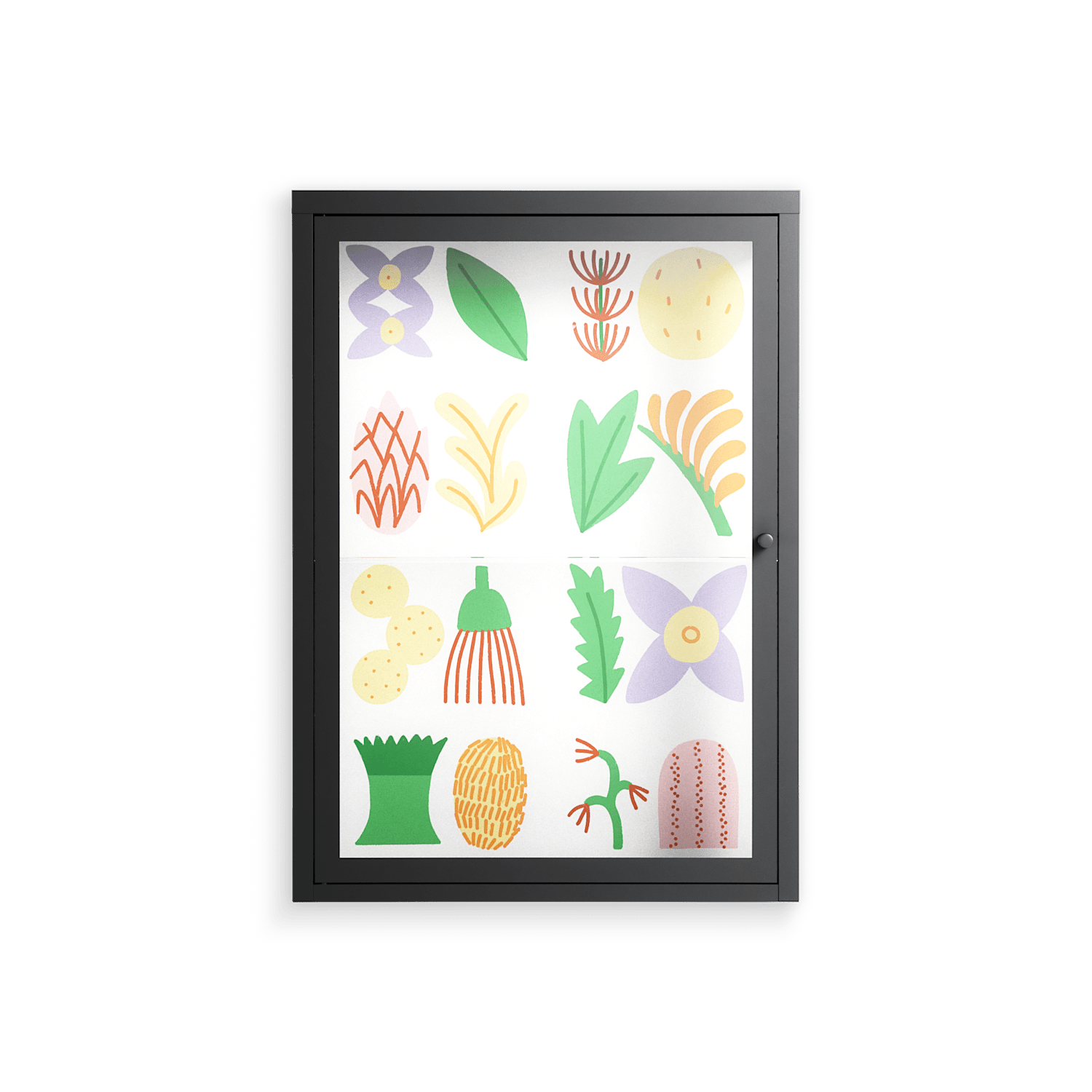 Shapes - Wall Cabinet - Lydia Greaves - Antracite - Clear glass