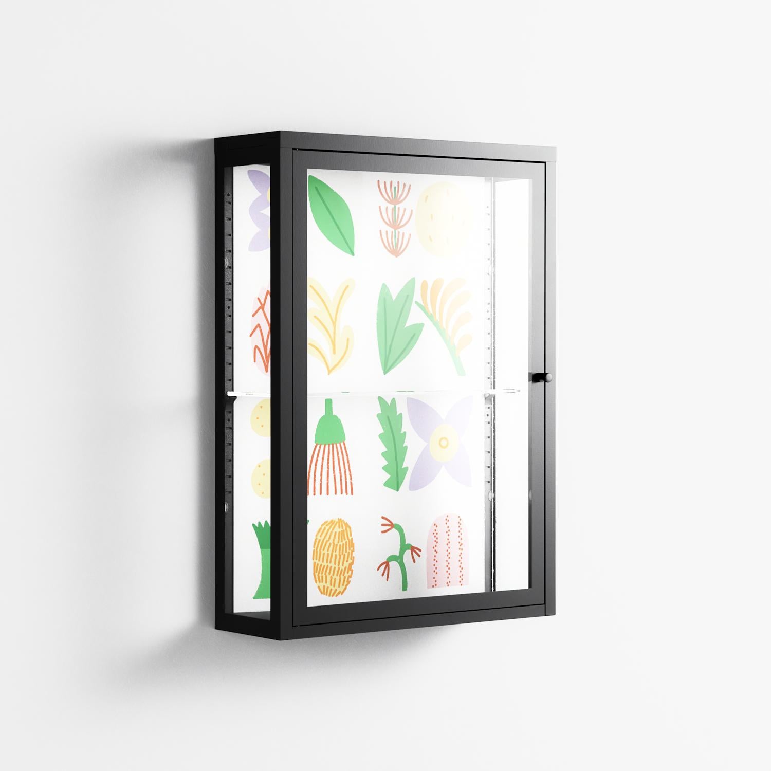 Shapes - Wall Cabinet - Lydia Greaves - Antracite - Clear glass