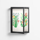 Bouquets Cream - Wall Cabinet - Lydia Greaves - Antracite - Clear glass