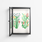 Bouquets Cream - Wall Cabinet - Lydia Greaves - Antracite - Clear glass