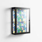 Shapes Blue - Wall Cabinet - Lydia Greaves - Antracite - Clear glass