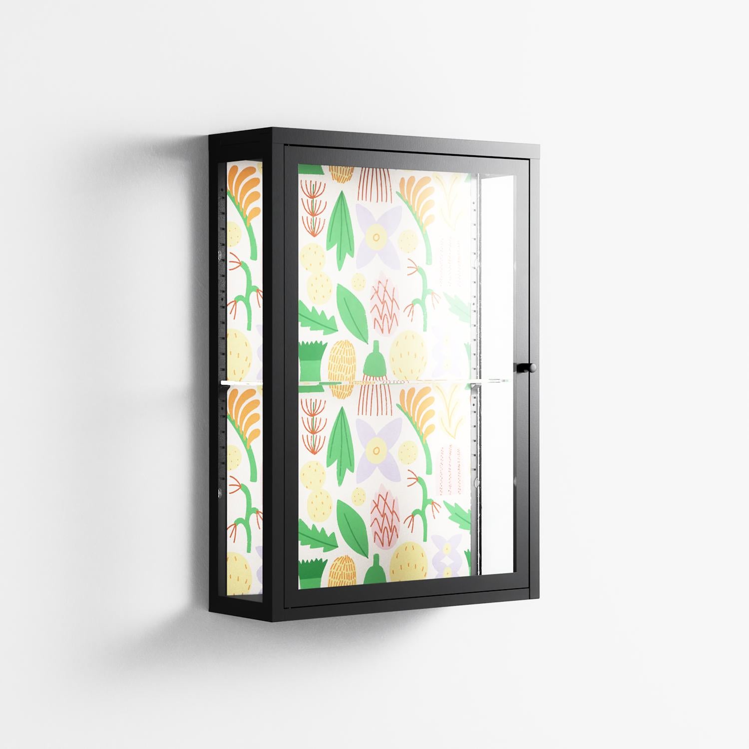 Shapes Cream - Wall Cabinet - Lydia Greaves - Antracite - Clear glass