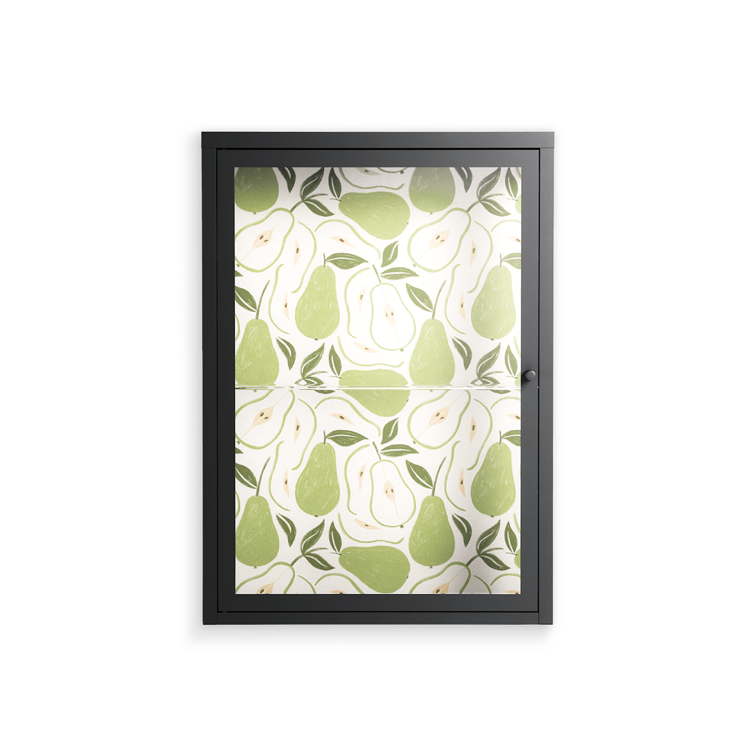 Pears - Wall Cabinet - Lydia Greaves - Antracite - Clear glass