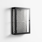 Rectangle In Rectangle - Wall Cabinet - Guido De Boer - Antracite - Clear glass
