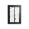 White Flowers - Wall Cabinet - Konrad Blaszczyk - Antracite - Overlay Glass