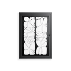 White Flowers - Wall Cabinet - Konrad Blaszczyk - Antracite - Overlay Glass