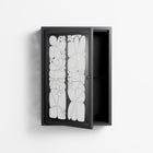 White Flowers - Wall Cabinet - Konrad Blaszczyk - Antracite - Overlay Glass