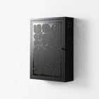 Black Flower - Wall Cabinet - Konrad Blaszczyk - Antracite - Overlay Glass