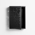 Black Flower - Wall Cabinet - Konrad Blaszczyk - Antracite - Overlay Glass