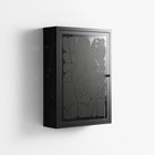Black Flower - Wall Cabinet - Konrad Blaszczyk - Antracite - Overlay Glass