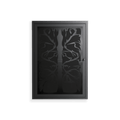 Black Potted Plant - Wall Cabinet - Konrad Blaszczyk - Antracite - Overlay Glass
