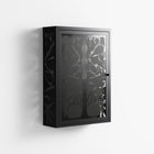 Black Potted Plant - Wall Cabinet - Konrad Blaszczyk - Antracite - Overlay Glass
