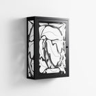 White Potted Plant - Wall Cabinet - Konrad Blaszczyk - Antracite - Overlay Glass