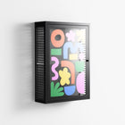 Fun Shapes - Wall Cabinet - Sandra Hutter - Antracite - Overlay Glass