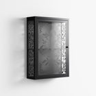Barbed Bloom - Wall Cabinet - Daphna Sebbane - Antracite - Overlay Glass