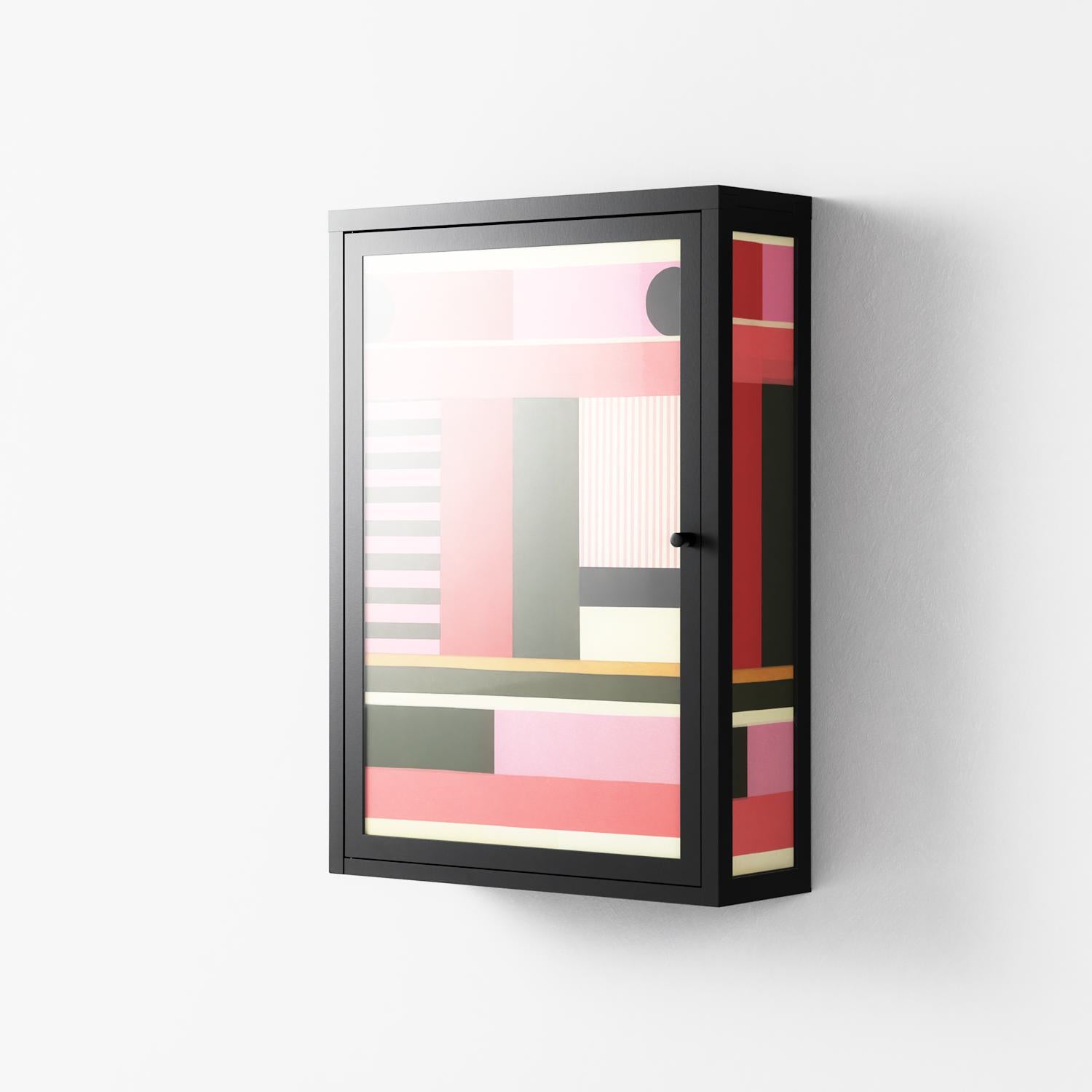 Harmonic - Wall Cabinet - Rikki Hewitt - Antracite - Overlay Glass