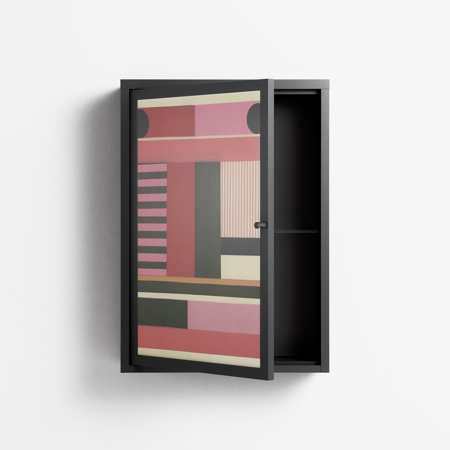 Harmonic - Wall Cabinet - Rikki Hewitt - Antracite - Overlay Glass