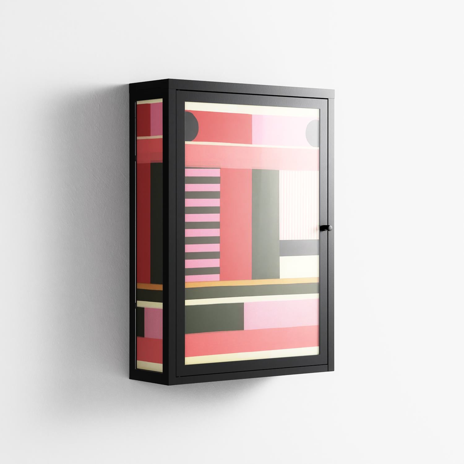 Harmonic - Wall Cabinet - Rikki Hewitt - Antracite - Overlay Glass
