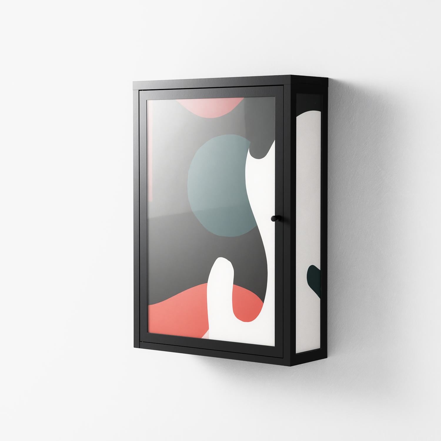 Plume - Wall Cabinet - Rikki Hewitt - Antracite - Overlay Glass