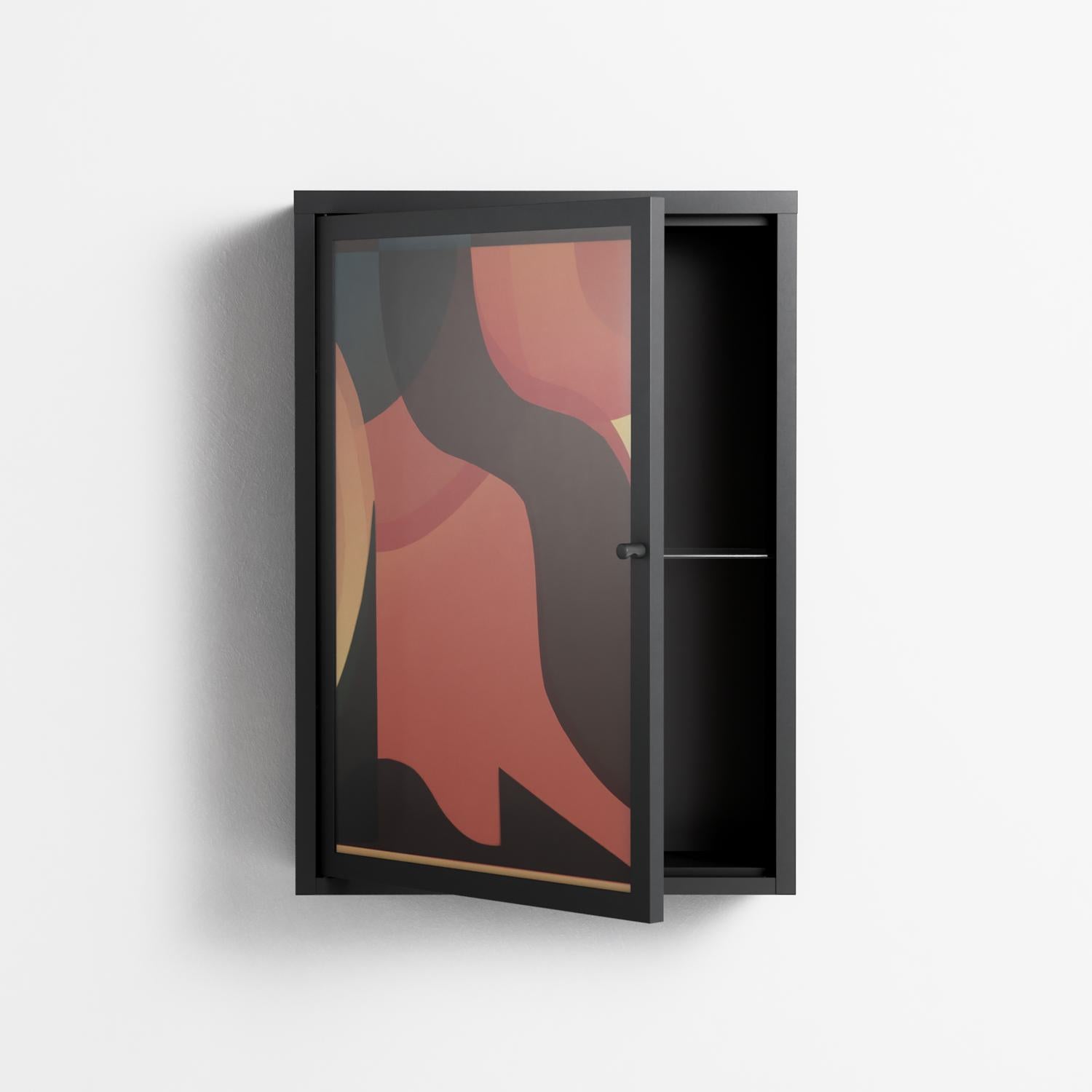 Swift - Wall Cabinet - Rikki Hewitt - Antracite - Overlay Glass
