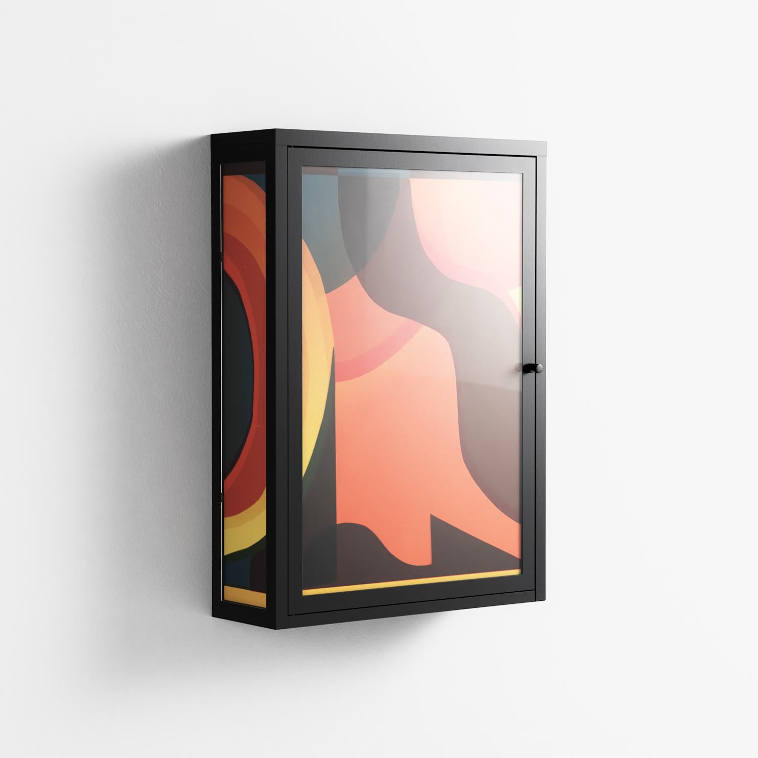 Swift - Wall Cabinet - Rikki Hewitt - Antracite - Overlay Glass
