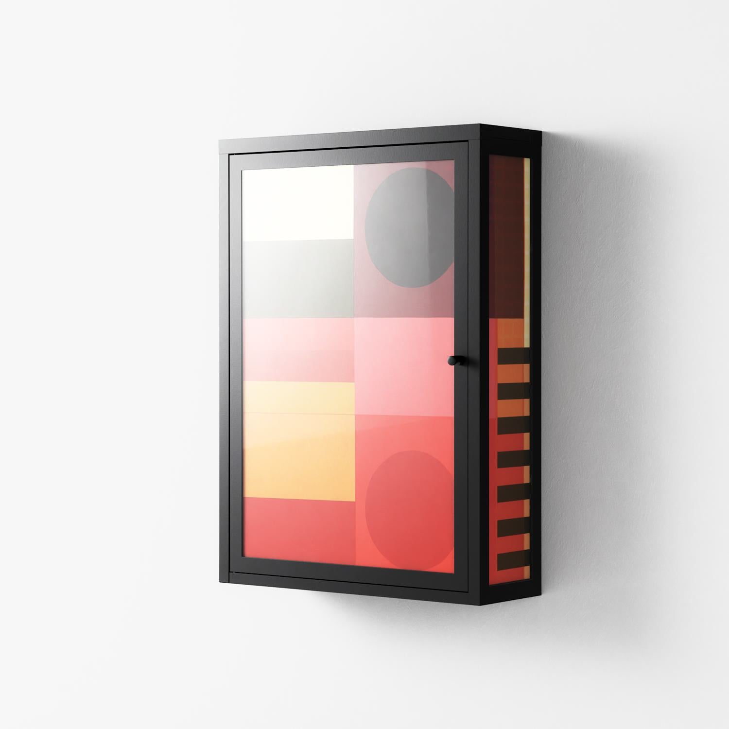 Turnstile - Wall Cabinet - Rikki Hewitt - Antracite - Overlay Glass