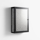 Rectangle In Rectangle - Wall Cabinet - Guido De Boer - Antracite - Overlay Glass