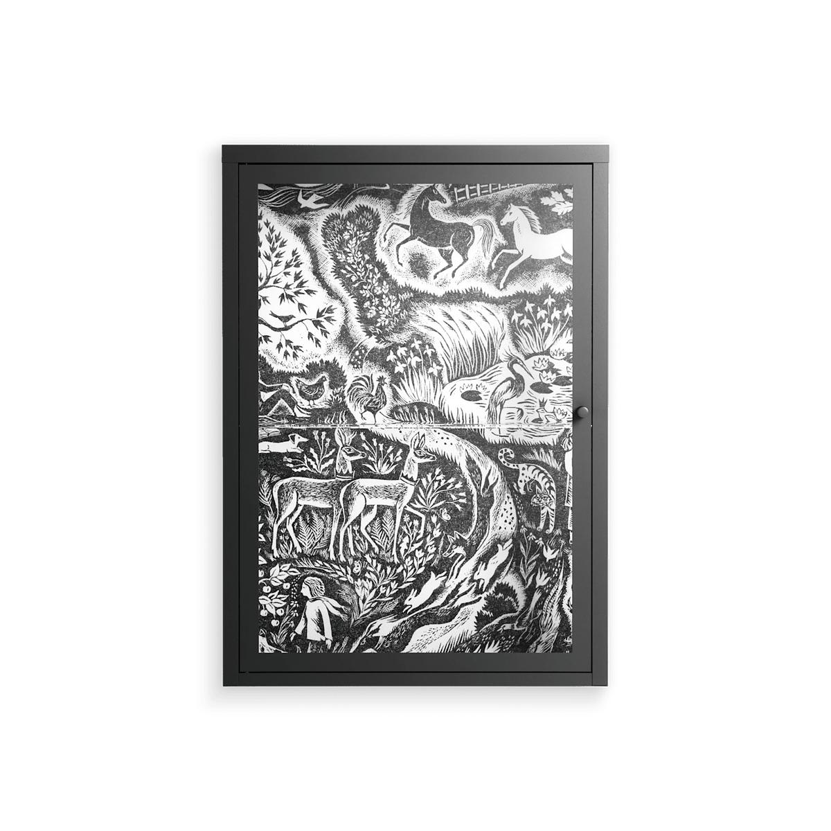 Flight Of Fancy 3 - Wall Cabinet - Diana Catchpole - Antracite - Clear glass