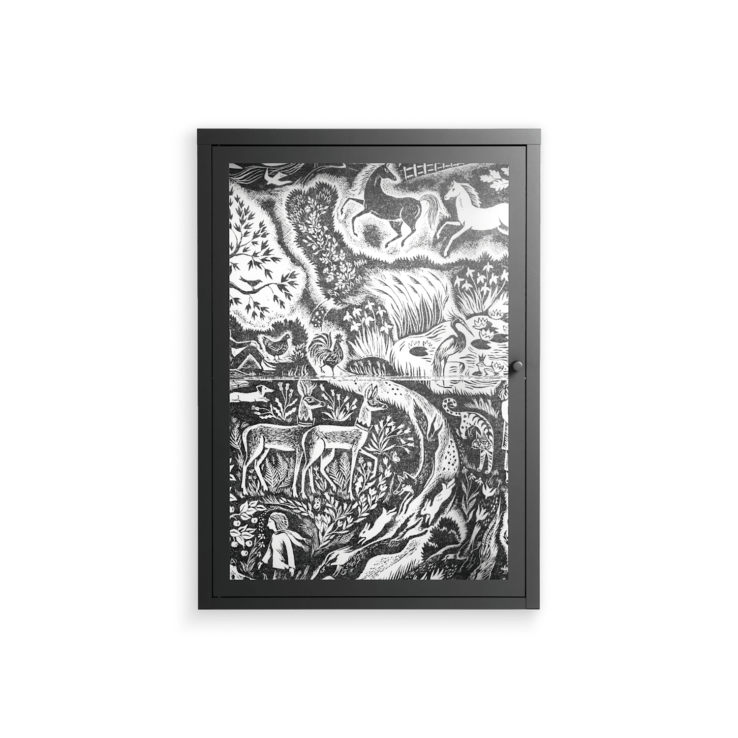 Flight Of Fancy 3 - Wall Cabinet - Diana Catchpole - Antracite - Clear glass