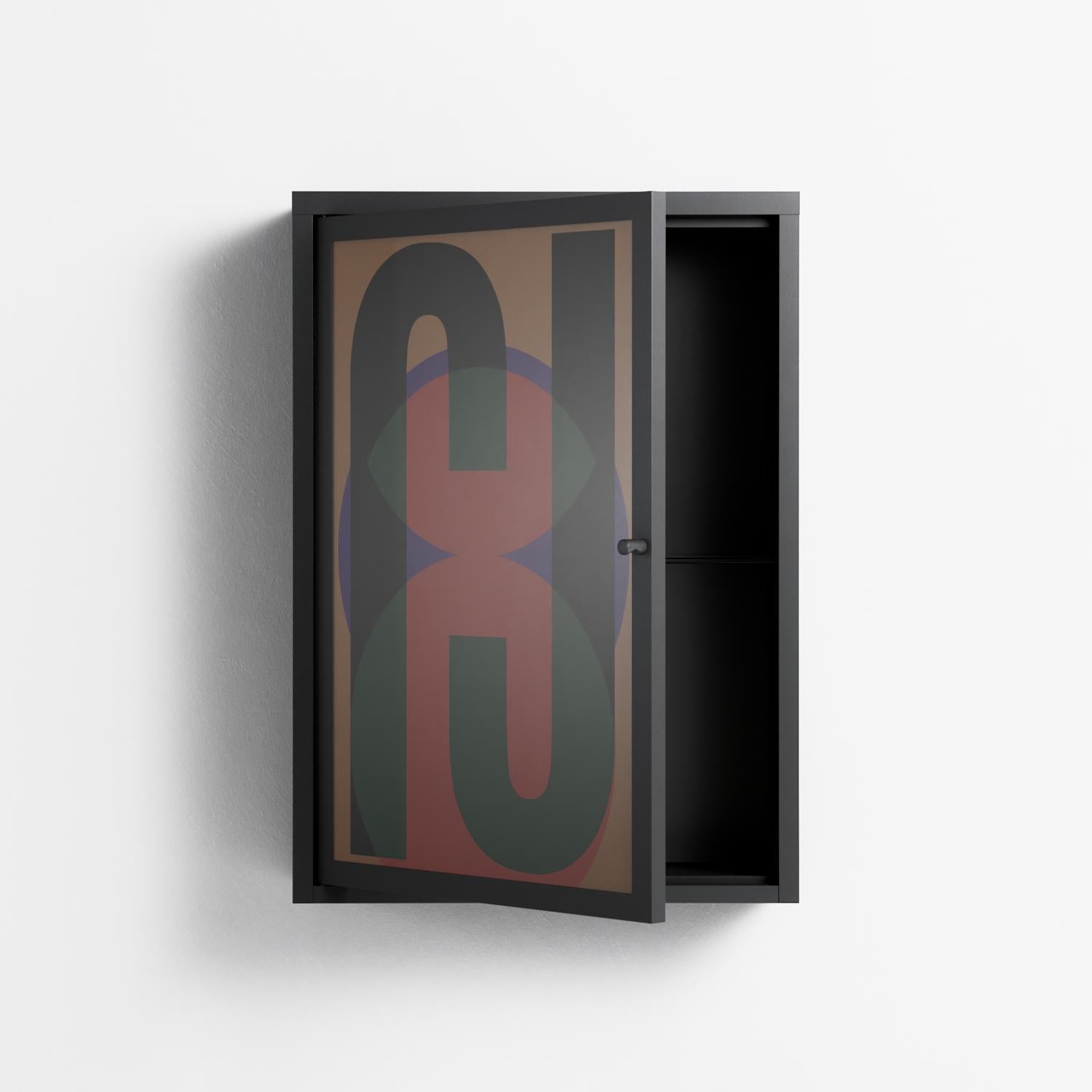 JJ - Wall Cabinet - Oluwaseyi Samuel Adebayo - Antracite - Overlay Glass
