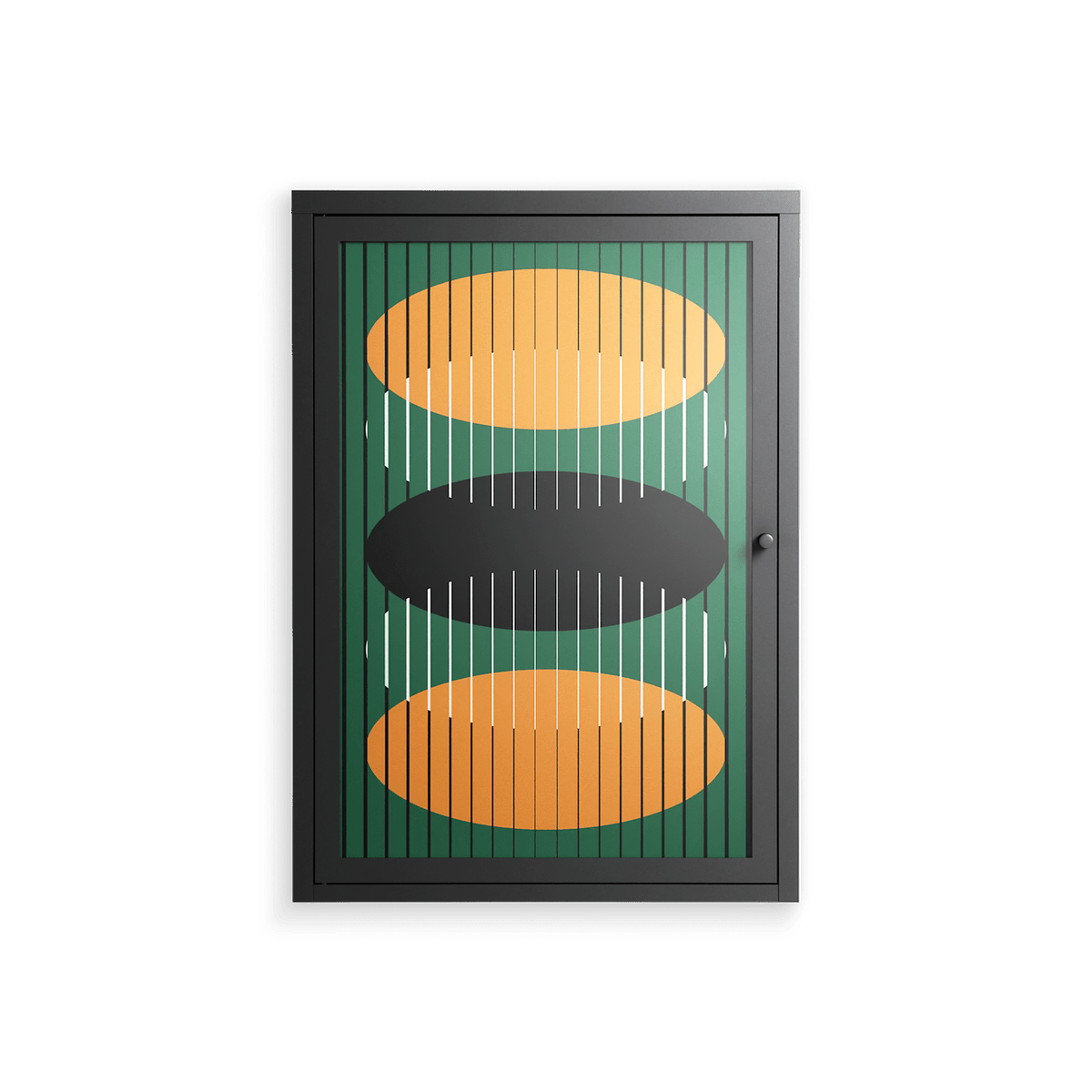 Soul Split - Wall Cabinet - Oluwaseyi Samuel Adebayo - Antracite - Overlay Glass