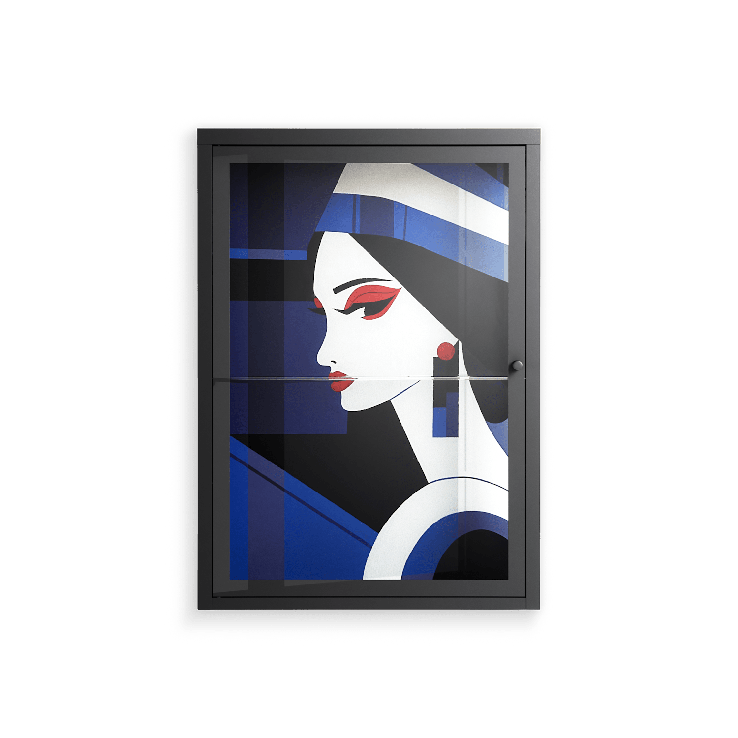 Beyond The Veil Of Consciousness - Wall Cabinet - Mathilda Kienast - Antracite - Clear glass