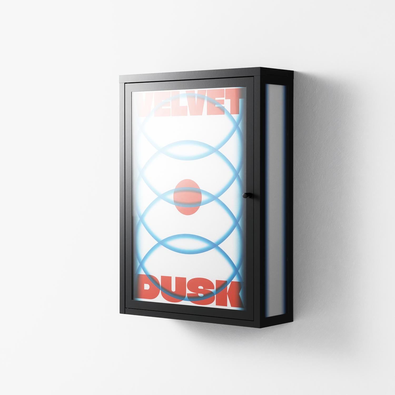 Velvet Dusk - Wall Cabinet - Oluwaseyi Samuel Adebayo - Antracite - Overlay Glass