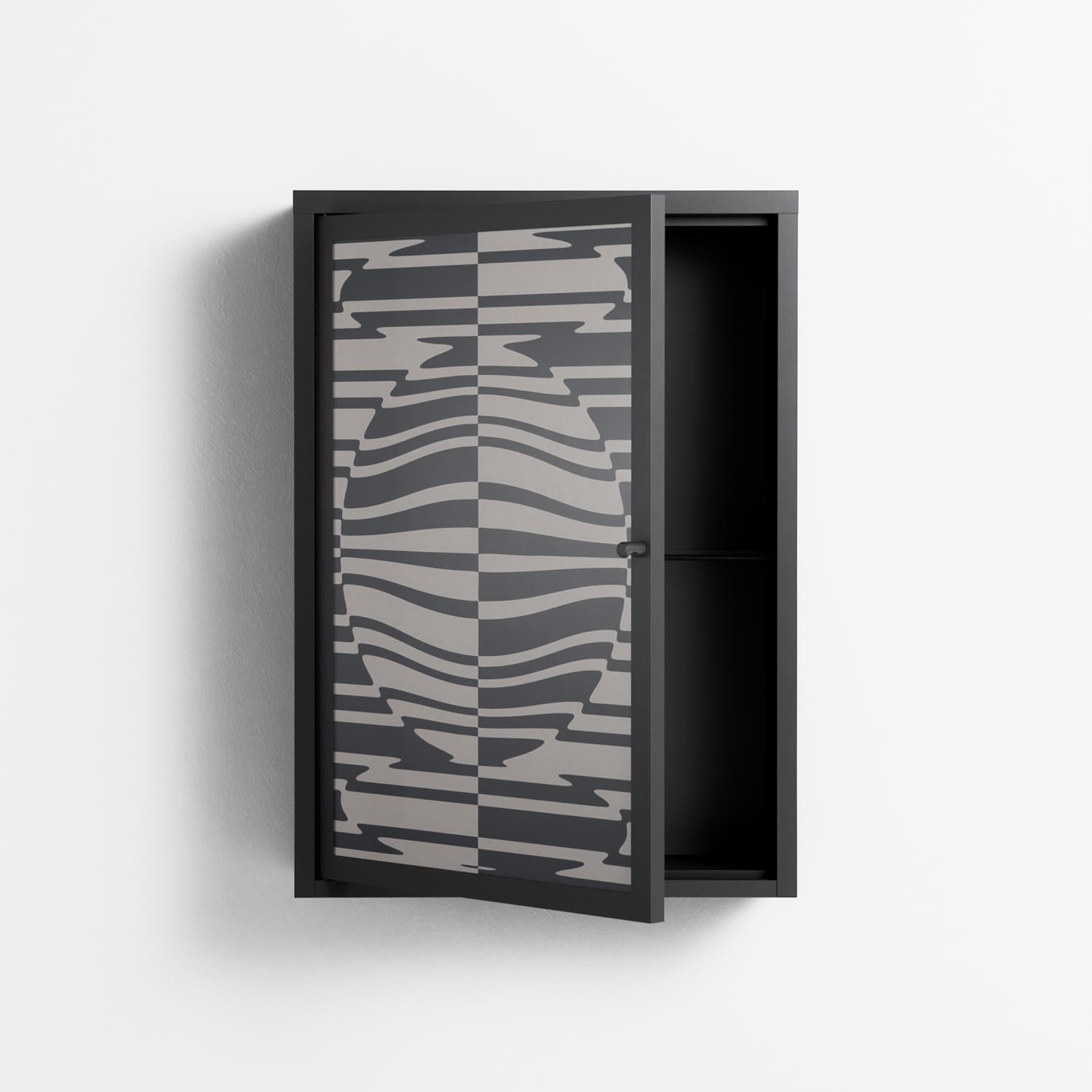 Wave Lens - Wall Cabinet - Oluwaseyi Samuel Adebayo - Antracite - Overlay Glass